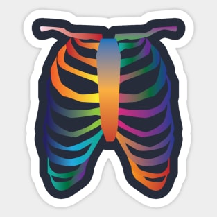 Colorful Ribcage Sticker